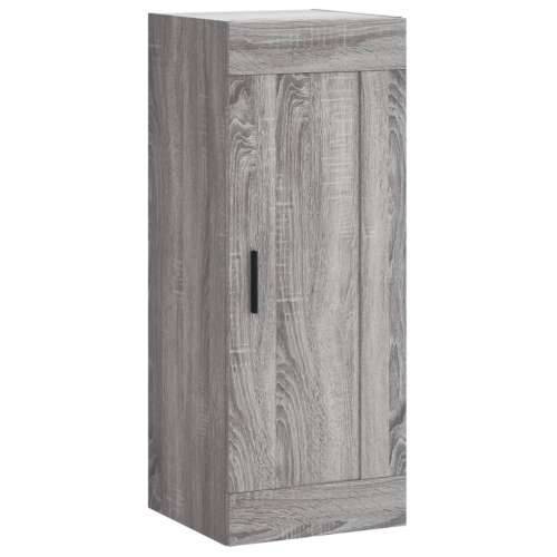 Visoka komoda siva sonome 34,5x34x180 cm od konstruiranog drva - Sivi hrast sonoma 1 1 drvena vrata Cijena