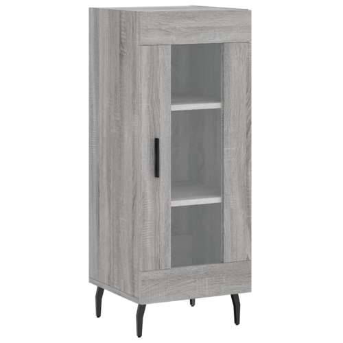 Visoka komoda siva sonome 34,5x34x180 cm od konstruiranog drva - Sivi hrast sonoma 1 1 staklena vrata Cijena