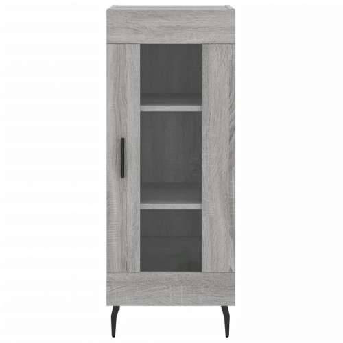Visoka komoda siva sonome 34,5x34x180 cm od konstruiranog drva - Sivi hrast sonoma 1 1 staklena vrata Cijena