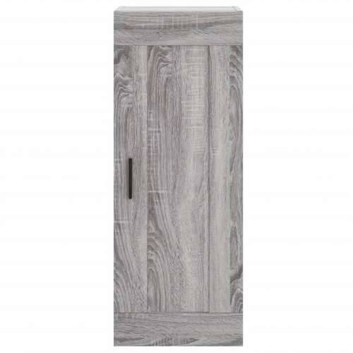 Visoka komoda siva sonome 34,5x34x180 cm od konstruiranog drva - Sivi hrast sonoma 1 1 staklena vrata Cijena