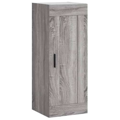 Visoka komoda siva sonome 34,5x34x180 cm od konstruiranog drva - Sivi hrast sonoma 1 1 staklena vrata Cijena