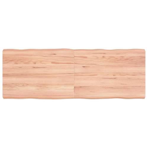 Stolna ploča svjetlosmeđa 140x50x(2-6) cm obrađena hrastovina - Svjetlosmeđa 140 x 50 x 6 cm 1 Cijena