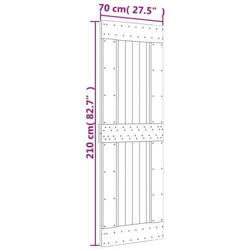 Klizna vrata s priborom za montažu 70 x 210 cm masivna borovina Cijena