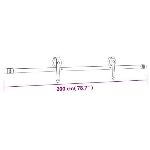 Klizna vrata s priborom za montažu 70 x 210 cm masivna borovina Cijena