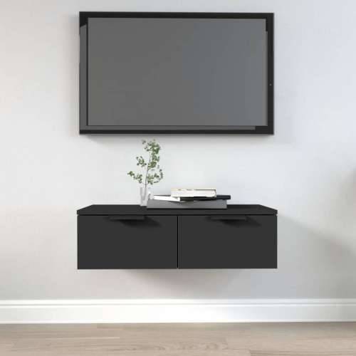 Zidni ormarić crni 68 x 30 x 20 cm od konstruiranog drva - Crna 1 Cijena