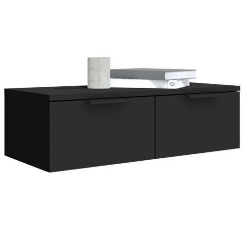 Zidni ormarić crni 68 x 30 x 20 cm od konstruiranog drva - Crna 1 Cijena