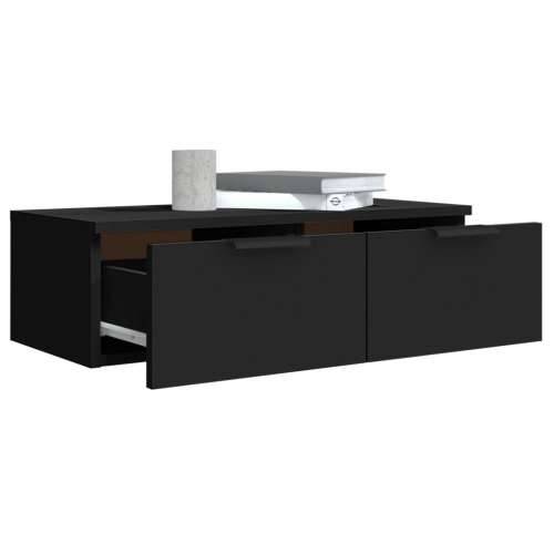 Zidni ormarić crni 68 x 30 x 20 cm od konstruiranog drva - Crna 1 Cijena
