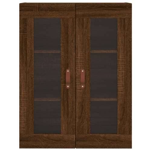 Visoka komoda boja hrasta 69,5x34x180 cm od konstruiranog drva - Smeđi hrast 1 2 vrata 2 ladice Cijena