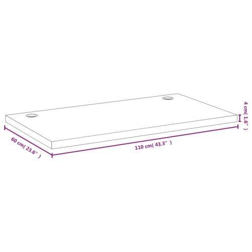 Ploča za radni stol 110 x 60 x 4 cm od bambusa 110 x 60 x 4 cm Ravni Cijena