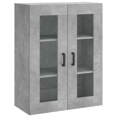 Visoka komoda siva betona 69,5x34x180 cm od konstruiranog drva - Beton siva 1 2 vrata 2 ladice Cijena