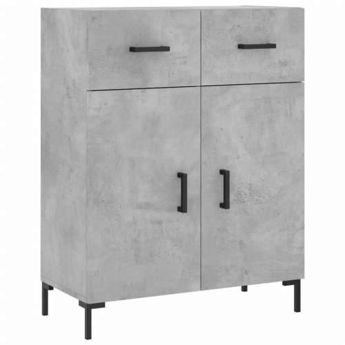 Visoka komoda siva betona 69,5x34x180 cm od konstruiranog drva - Beton siva 1 2 vrata 2 ladice Cijena