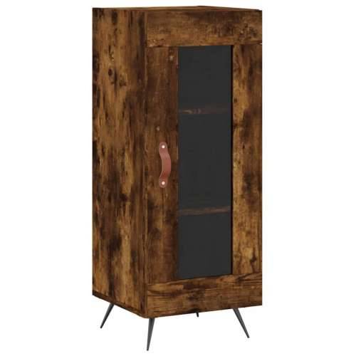 Visoka komoda dimljeni hrast 34,5x34x180cm konstruiranog drva - Dimljeni hrast 1 1 staklena vrata Cijena