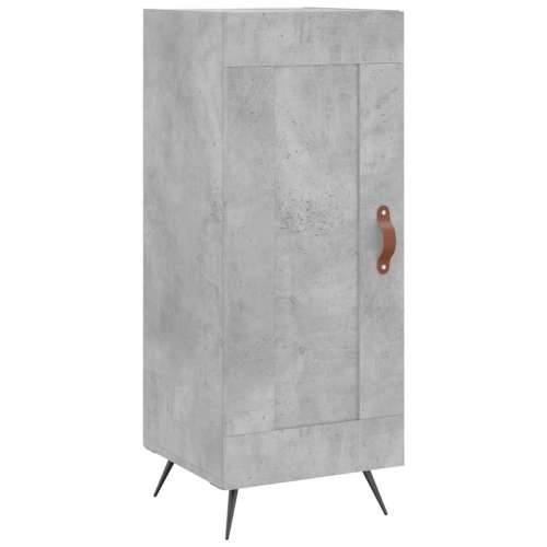 Visoka komoda siva betona 34,5x34x180 cm od konstruiranog drva - Beton siva 1 1 drvena vrata Cijena