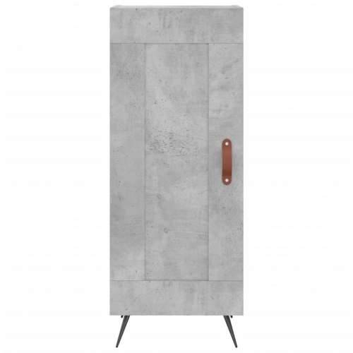 Visoka komoda siva betona 34,5x34x180 cm od konstruiranog drva - Beton siva 1 1 drvena vrata Cijena