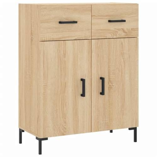 Visoka komoda hrasta sonome 69,5x34x180cm od konstruiranog drva - sonoma hrast 1 2 vrata 2 ladice Cijena