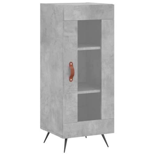 Visoka komoda siva betona 34,5x34x180 cm od konstruiranog drva - Beton siva 1 1 staklena vrata Cijena
