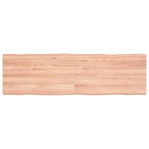 Stolna ploča svjetlosmeđa 140x40x(2-4) cm obrađena hrastovina - Svjetlosmeđa 140 x 40 x 4 cm 1 Cijena