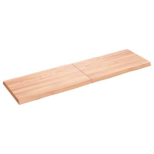 Stolna ploča svjetlosmeđa 140x40x(2-4) cm obrađena hrastovina - Svjetlosmeđa 140 x 40 x 4 cm 1 Cijena