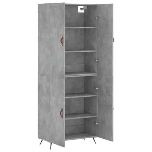Visoka komoda siva betona 69,5x34x180 cm od konstruiranog drva - Beton siva 1 2 vrata Cijena