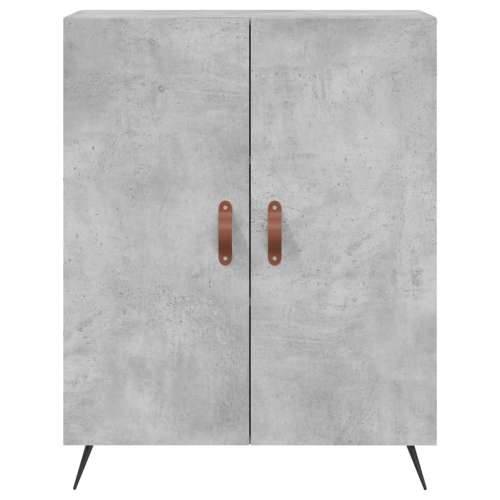 Visoka komoda siva betona 69,5x34x180 cm od konstruiranog drva - Beton siva 1 2 vrata Cijena