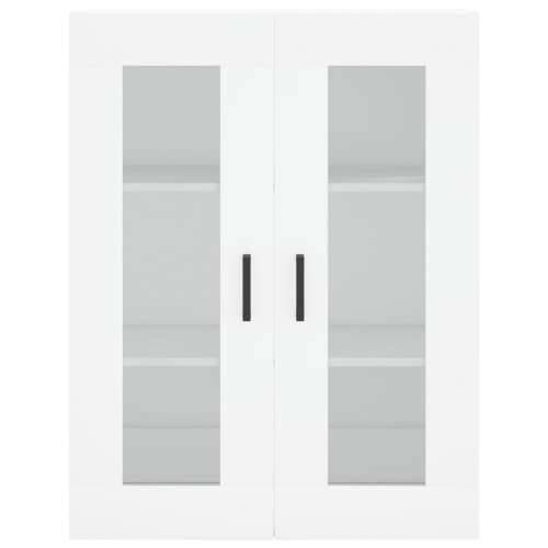 Visoka komoda bijela 69,5x34x180 cm konstruirano drvo - Bijela 1 2 vrata 2 ladice Cijena