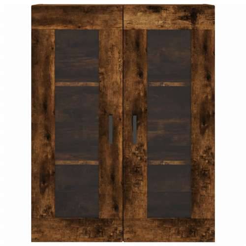 Visoka komoda dimljeni hrast 69,5x34x180 cm konstruiranog drva - Dimljeni hrast 1 2 vrata 2 ladice Cijena
