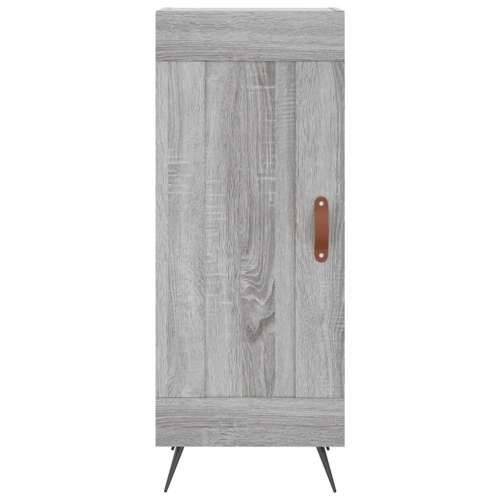Visoka komoda siva sonome 34,5x34x180 cm od konstruiranog drva - Sivi hrast sonoma 1 1 drvena vrata Cijena