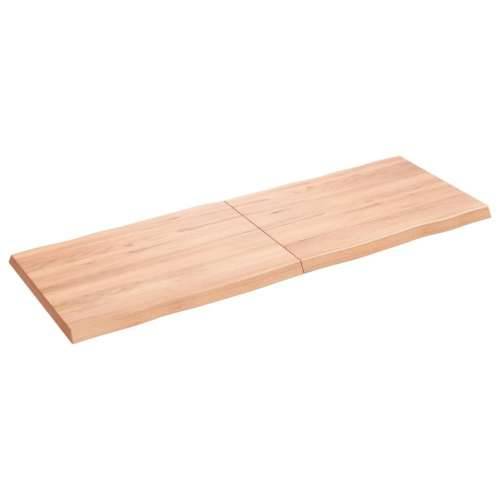 Stolna ploča svjetlosmeđa 140x50x(2-4) cm obrađena hrastovina - Svjetlosmeđa 140 x 50 x 4 cm 1 Cijena