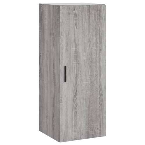 Visoka komoda siva sonome 34,5x34x180 cm od konstruiranog drva - Sivi hrast sonoma 1 1 drvena vrata Cijena