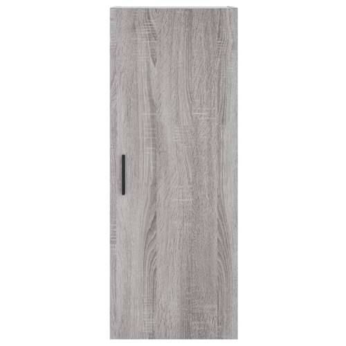 Visoka komoda siva sonome 34,5x34x180 cm od konstruiranog drva - Sivi hrast sonoma 1 1 drvena vrata Cijena