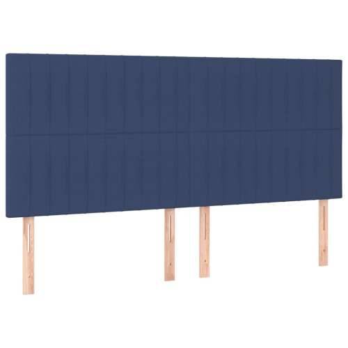 Krevet s oprugama i madracem plavi 180x200 cm od tkanine - Plava 180 x 200 cm Okomite pruge Cijena