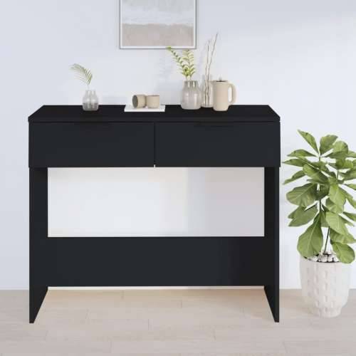 Konzolni stol crni 90 x 36 x 75 cm od konstruiranog drva - Crna 1 Cijena