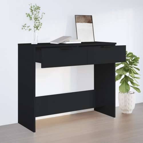 Konzolni stol crni 90 x 36 x 75 cm od konstruiranog drva - Crna 1 Cijena