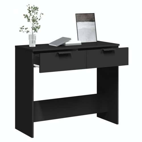 Konzolni stol crni 90 x 36 x 75 cm od konstruiranog drva - Crna 1 Cijena