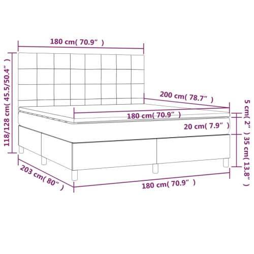 Krevet s oprugama i madracem plavi 180x200 cm od tkanine - Plava 180 x 200 cm Blok s kvadratima Cijena