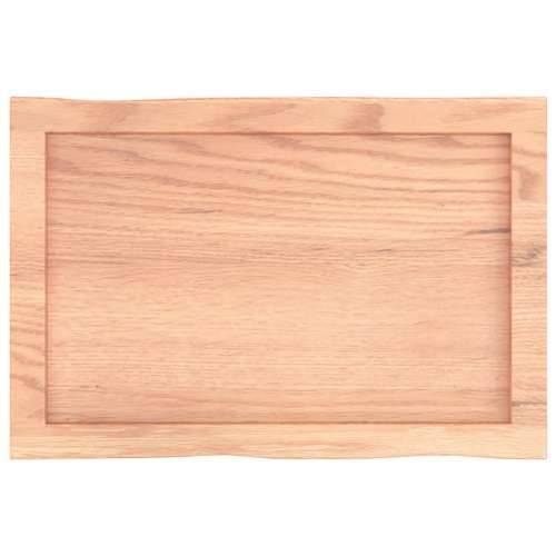 Stolna ploča svjetlosmeđa 60x40x(2-6) cm obrađena hrastovina - Svjetlosmeđa 60 x 40 x 6 cm 1 Cijena