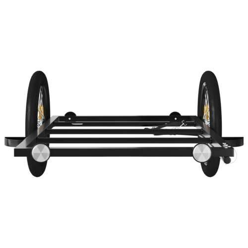 Prikolica za bicikl crna 135 x 68 x 37 cm željezna - 135 x 68 x 37 cm Cijena