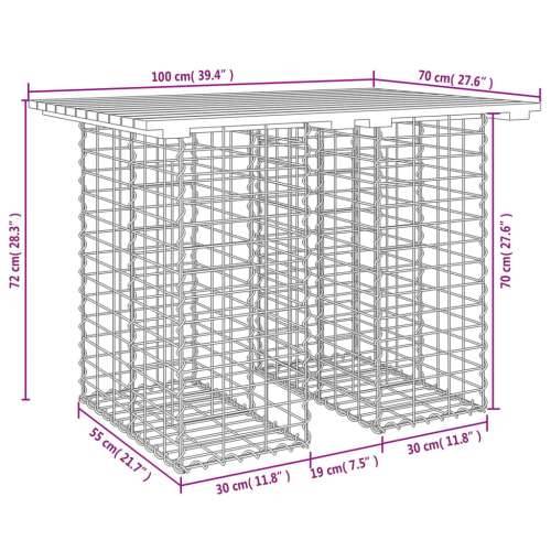 Vrtna klupa s gabionskim dizajnom 100x70x72 cm drvo duglazije - Prirodni douglas 100 x 70 x 72 cm 1 Cijena