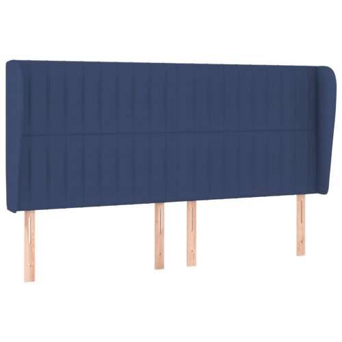 Krevet s oprugama i madracem plavi 180x200 cm od tkanine - Plava 180 x 200 cm Okomite pruge Cijena