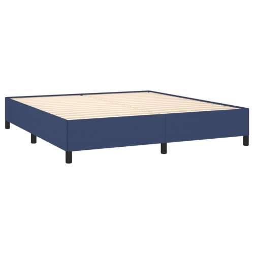 Krevet s oprugama i madracem plavi 180x200 cm od tkanine - Plava 180 x 200 cm Okomite pruge Cijena