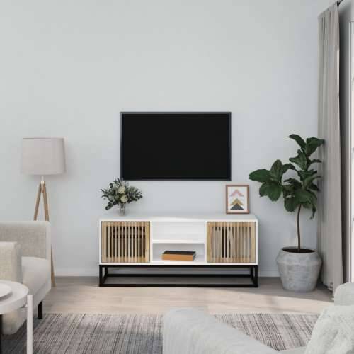 TV ormarić bijeli 105 x 30 x 45 cm od konstruiranog drva - Bijela 1 Cijena