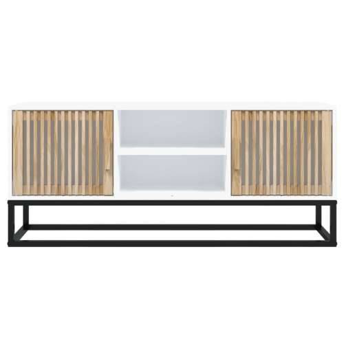 TV ormarić bijeli 105 x 30 x 45 cm od konstruiranog drva - Bijela 1 Cijena