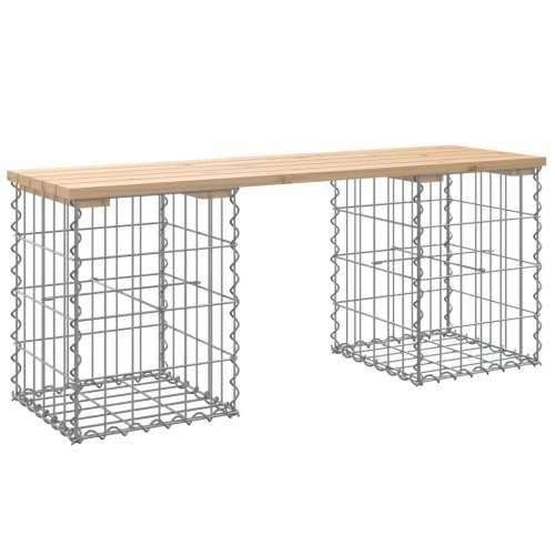 Vrtna klupa s gabionskim dizajnom 103x31x42 cm masivna borovina - Prirodna boja bora 103 x 31 x 42 cm 1 Cijena