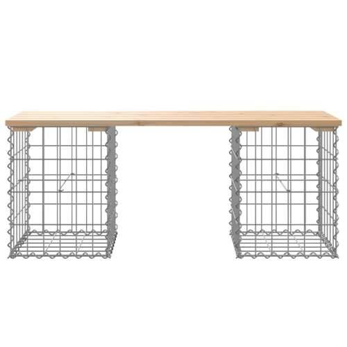 Vrtna klupa s gabionskim dizajnom 103x31x42 cm masivna borovina - Prirodna boja bora 103 x 31 x 42 cm 1 Cijena
