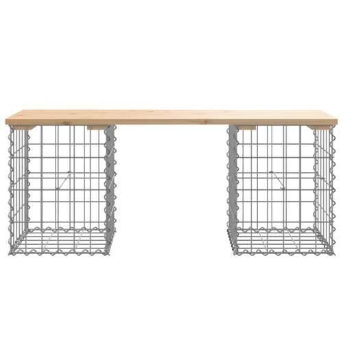 Vrtna klupa s gabionskim dizajnom 103x31x42 cm masivna borovina - Prirodna boja bora 103 x 31 x 42 cm 1 Cijena