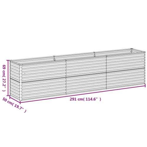 Povišena gredica - Vrtna gredica 291 x 50 x 69 cm od čelika COR-TEN - 291 x 50 x 69 cm 1 Cijena