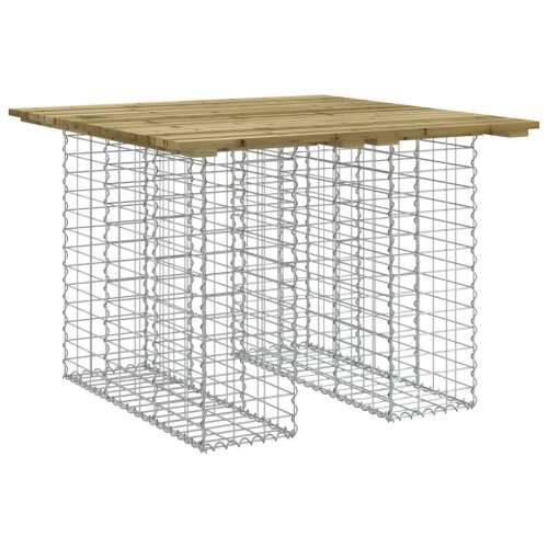 Vrtna klupa s gabionskim dizajnom 100 x 102 x 72 cm od borovine - Tamno smeđa 102 x 100 x 72 cm 1 Cijena