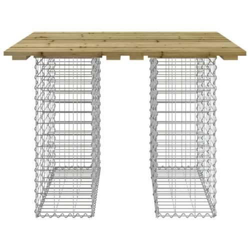 Vrtna klupa s gabionskim dizajnom 100 x 102 x 72 cm od borovine - Tamno smeđa 102 x 100 x 72 cm 1 Cijena