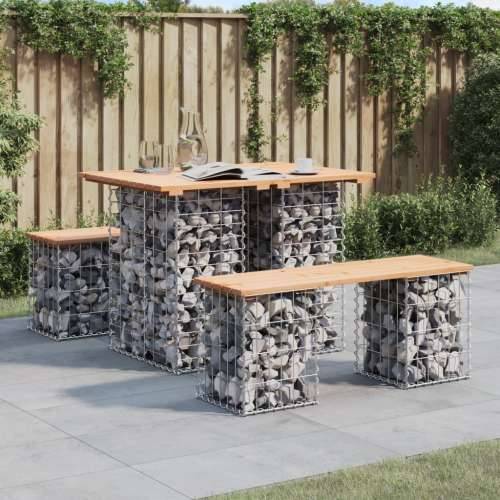 Vrtna klupa s gabionskim dizajnom 100x70x72 cm masivna borovina - Prirodna boja bora 70 x 100 x 72 cm 1 Cijena