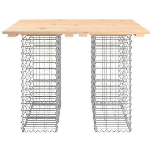 Vrtna klupa s gabionskim dizajnom 100x102x72cm masivna borovina Prirodna boja bora 102 x 100 x 72 cm 1 Cijena